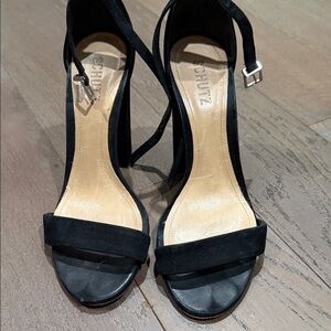 SCHUTZ Black Strappy Heels